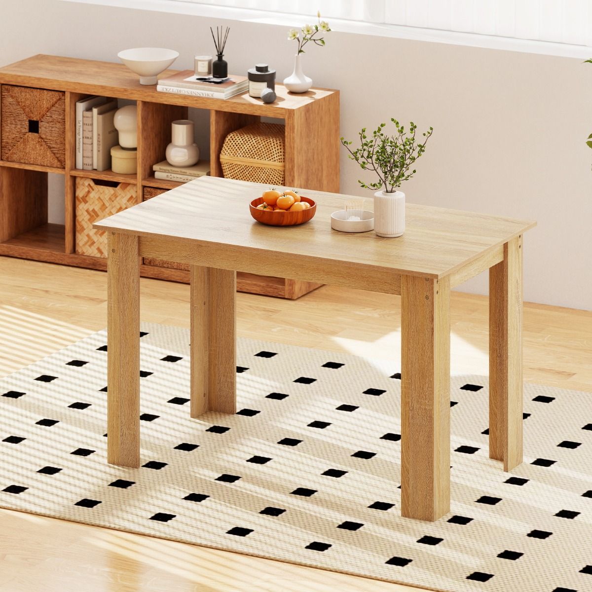 Table à manger Coast - rectangulaire - 4 à 6 personnes - bois - couleur naturelle - 120 x 70 x 75 cm