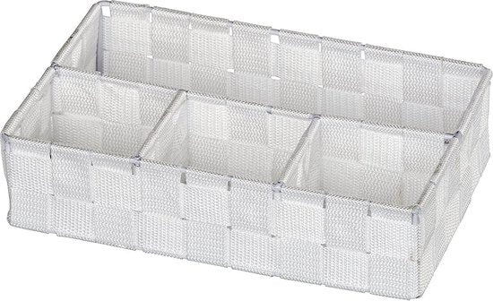 Wenko Organizer Adria 17 x 26 x 6,5 cm, polypropylène, blanc