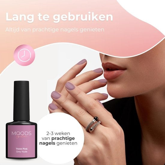 Moods Gellac 6-Piece Set - Vernis à ongles en gel - 8ML - Grey Nude Edition - Gellac - Nails - Gel Polish Starter Pack - Nude Colours