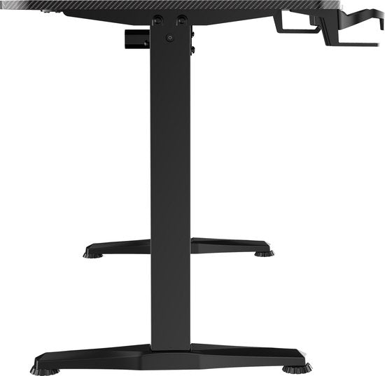 VDD Gaming - Bureau - Bureau gaming - Bureau assis-debout - Réglable en hauteur électriquement - Bureau assis-debout - Bureau gaming - Bureau gaming - Table d'ordinateur - 160 x 75 cm - Noir - Hauteur maximale 117 cm