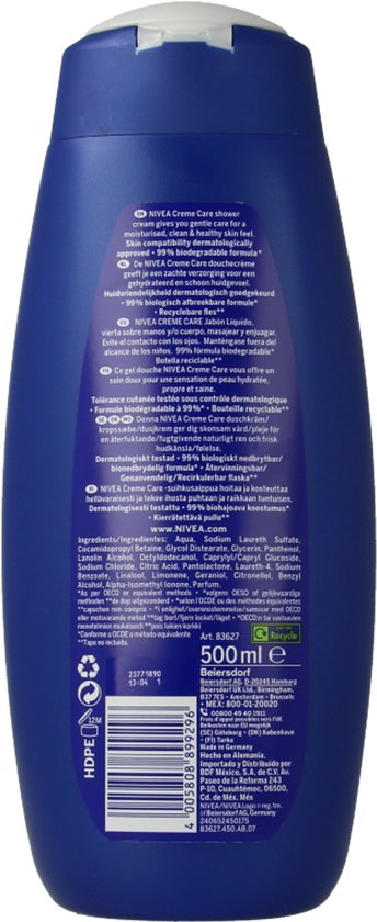 Crème de douche NIVEA Rich Moisture 500 ml