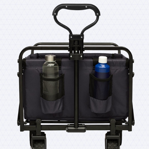 Chariot pliable à roulettes - LifeGoods  - 84 x25x45 cm - MAX 70kg - noir