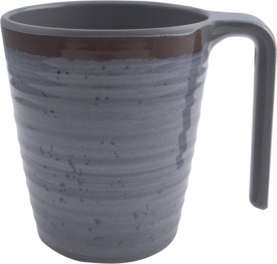 Bo-Camp - Tasse - Halo - L - Mélamine - 4 pièces - Gris