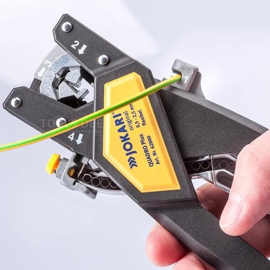 Kit pince - Jokari 62000 -  À sertir 4 en 1 avec mallette + embouts 0,5 à 2,5 mm²