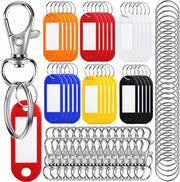 Vaive Étiquettes pour clés, lot de 30 – Porte-clés avec mousqueton, anneaux et étiquette nominative – Anneaux pour la gestion des clés – Anneau de 25 mm