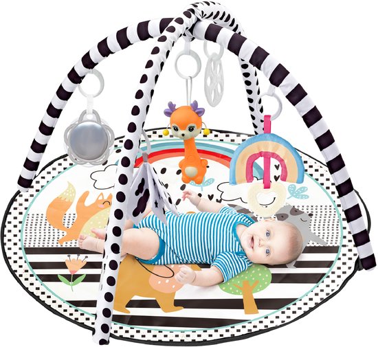 FUEGOBIRD - Tapis d'éveil pour bébé - Adorables petits animaux - Gym de luxe - Jouet interactif et à saisir aux couleurs vives - Superbes sons - Jeu favorisant le développement des bébés à partir de 2 mois