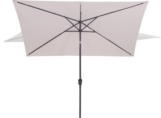 Parasol - VONROC Premium - Rapallo 200x300cm - Parasol durable - Inclinable - Toile résistante aux UV - Housse de protection incluse - beige