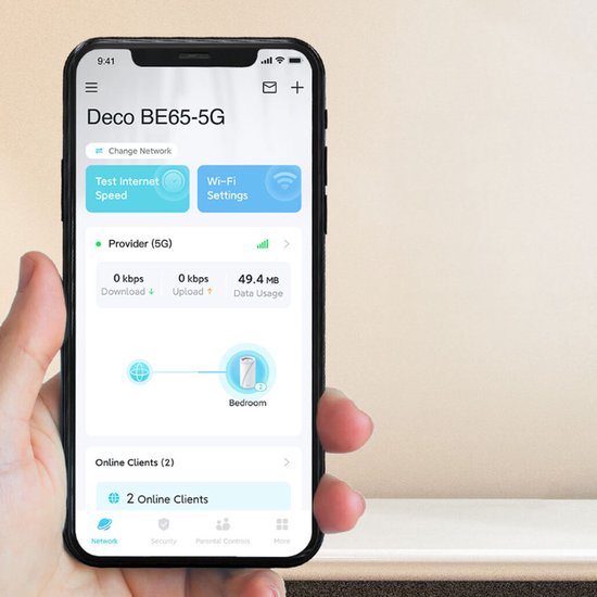 TP-Link Deco BE65-5G Mesh Wi-Fi 7 (tri-bande et 5G) - 9 214 Mbps - 3 ports Ethernet 2,5 Gbps - Compatible SIM