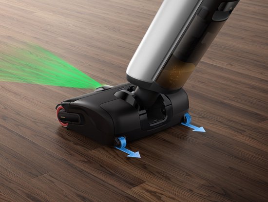 MOVA X4 Plus – Aspirateur balai sans fil avec fonction de lavage - Puissance d'aspiration de 20 000 Pa - Station d'auto-nettoyage - Nettoyage à l'eau chaude jusqu'à 100 °C