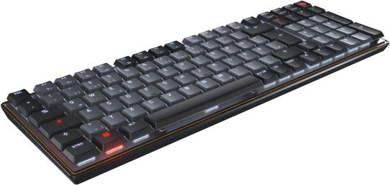 Clavier CHERRY KW 550 MX LP pour la maison/le bureau, USB + Bluetooth, QWERTY anglais américain, noir