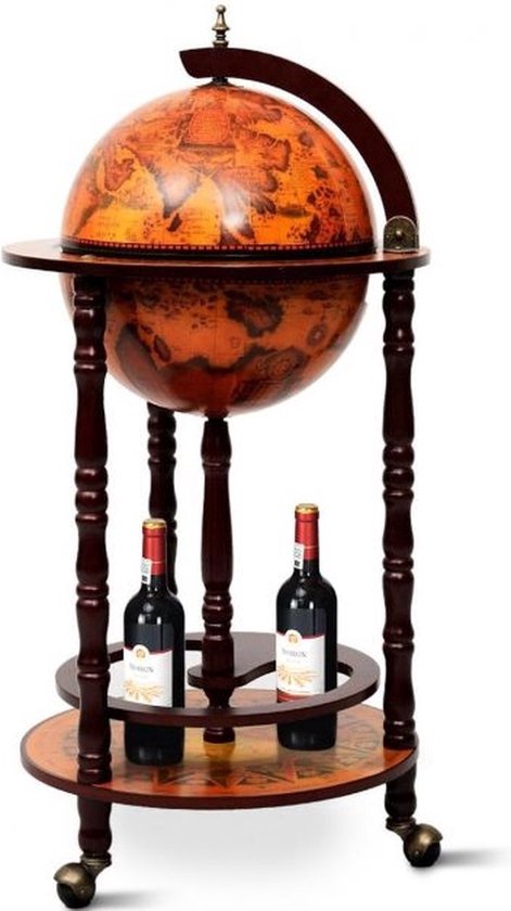 Costway - Porte-bouteilles - Globe bar - Porte-bouteilles - Globe bar - ⌀ 45 cm - Marron
