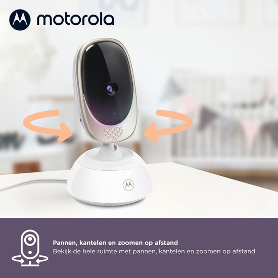 Écoute-bébé Motorola VM85 Connect avec écran 5 pouces, Wi-Fi, blanc