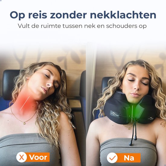 Best Life Oreiller de nuque avion - Oreiller de voyage - Oreiller de nuque voiture enfant - Mousse à mémoire de forme
