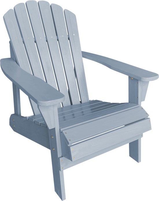 Chaise AXI Carmen Adirondack – Chaise de détente en bois avec accoudoirs – Dossier haut - 90,5 x 78,4 x 93 cm