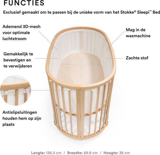 Doublure en filet pour lit Stokke® Sleepi™ V3