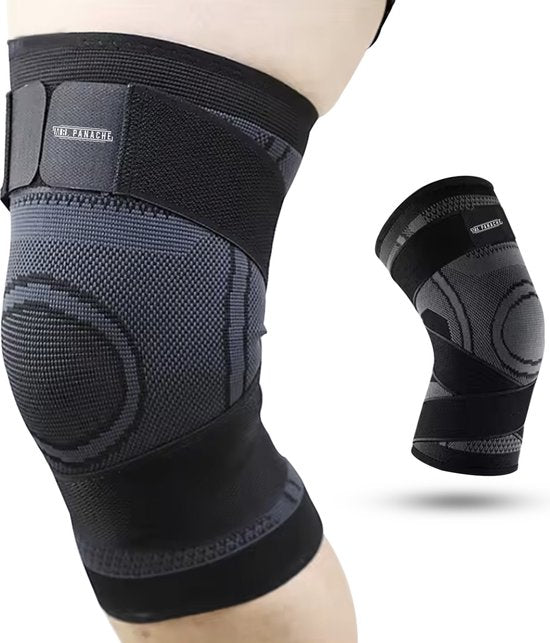 MR. PANACHE Genouillère - Genouillère Femme - Genouillère Arthrose - Genouillère Soutien Genou - Genouillère Patella - Soulagement des douleurs articulaires - Genouillère Charnière - Genouillère Ménisque - Taille L - Noir
