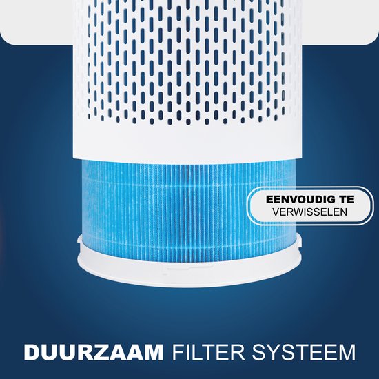 Purificateur d'air Aironex avec filtre HEPA - 40 m2 - Convient au salon, à la chambre à coucher, au bureau, à la chambre de bébé - Indicateur de la qualité de l'air - Fonctionne contre les acariens, le rhume des foins, les allergies, la poussière - Élimin