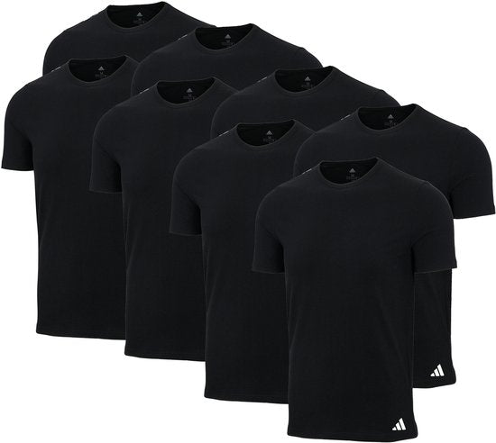 T-shirt à col rond adidas Sportswear, lot de 2 - Active Flex Cotton - Sous-vêtements pour hommes - 2 x noir