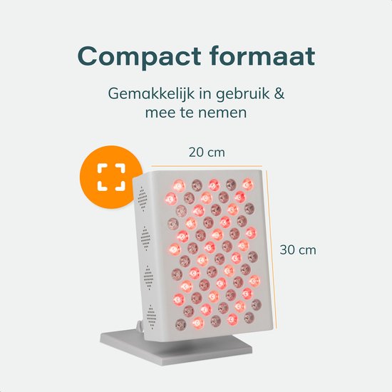 Lampe infrarouge Soft&Silky - 300W - 630/850NM - 60LEDs - Thérapie infrarouge - Thérapie par la lumière rouge - Lampe pour les muscles - Thérapie par la lumière - Visage - Articulations - Lumière rouge