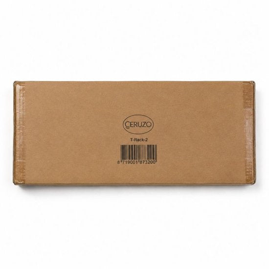 Porte-serviettes sur pied – 2 barres – Métal-MDF – Porte-serviettes de salle de bains – 80 cm