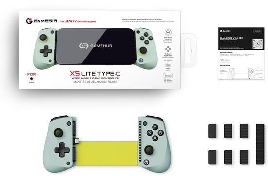GameSir X5 Lite - Manette pour téléphone - Légère - iPhone 16/15/iPad mini/Android - Wassabi