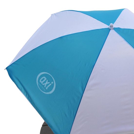 Parasol AXI ⌀125 cm - Bleu/blanc - Hauteur réglable de 110 à 175 cm
