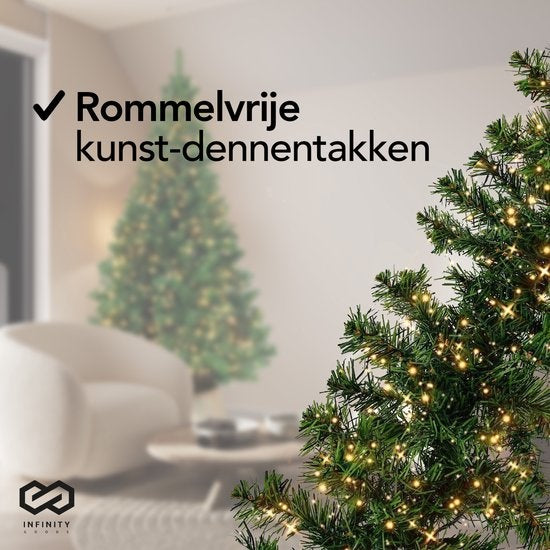 Infinity Goods Guirlande Avec Lumières - Décoration de Noël - 500CM - Guirlande de Noël - Décoration de Noël - 100 LED - Vert