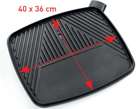 FRITEL barbecue BBQ 3278 - Barbecue électrique / Grill de table - Grande surface de cuisson : 40 x 36 cm - 2 000 W - Plaque amovible + piétement