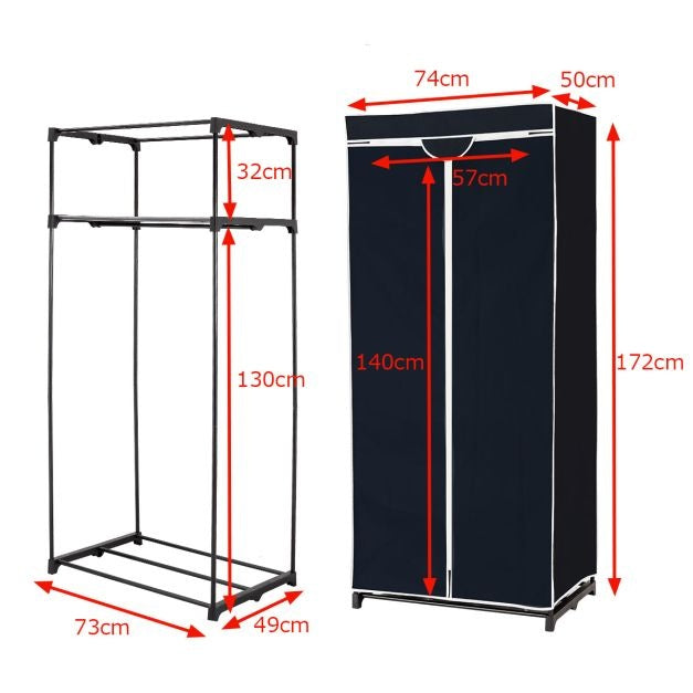 Penderie portative et autoportante - Pliante avec housse imperméable en tissu non tissé