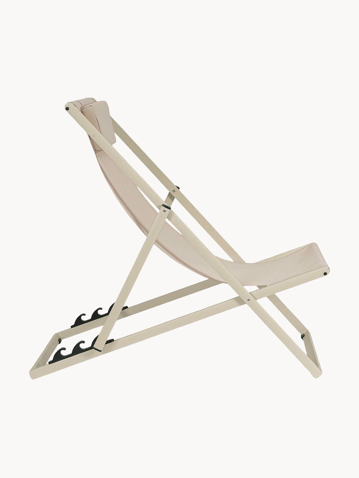 Chaise longue de jardin Bizzotto Taylor - 3 positions réglables - 102 x 61 x 74 cm - Couleur sable