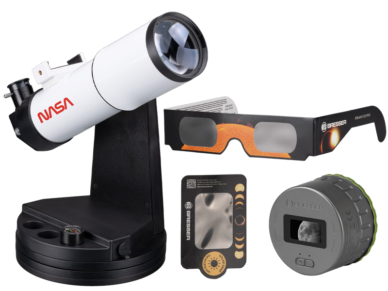Kit d'observation Bresser NASA et télescope PushTo 70/350 mm – Noir – Acier inoxydable et plastique