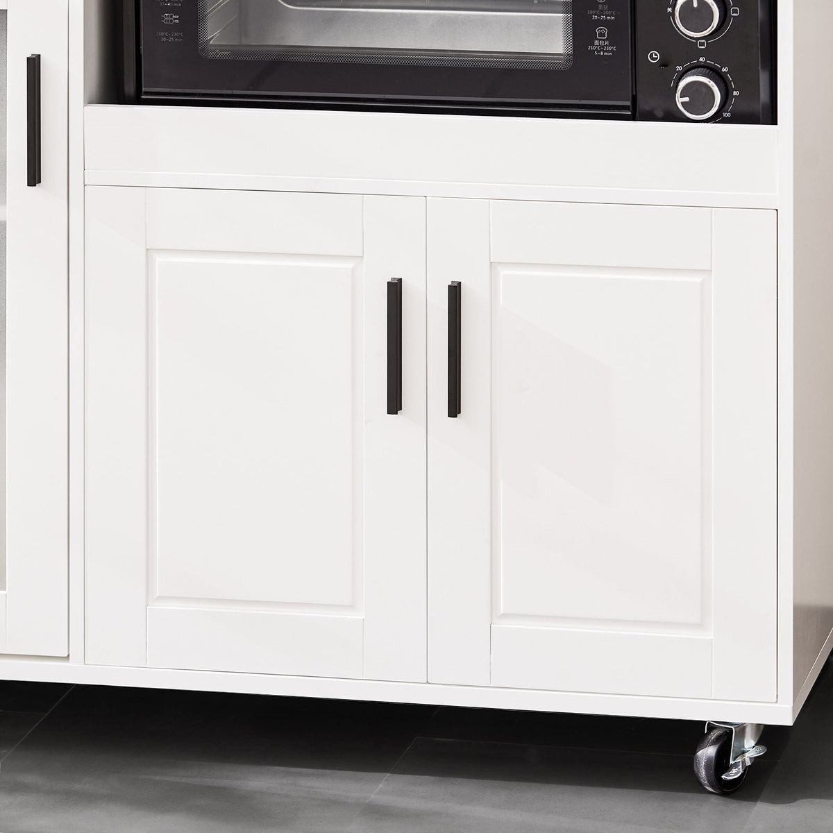 Armoire micro-ondes - SoBuy - Armoire cuisine - 1 tiroir - 3 portes - 89 x 40 x 89 cm - Blanc