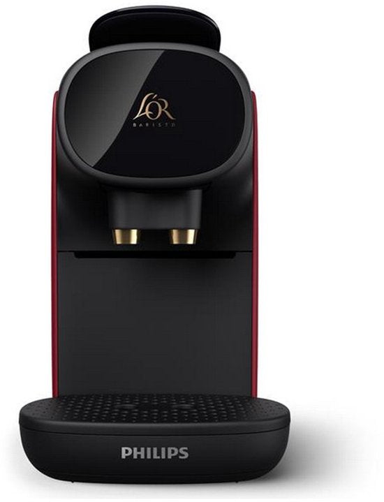 Machine à café Philips L'OR Barista Sublime LM9012/50 - Compatible avec les capsules - Machine à café à capsules avec 9 capsules Espresso et Barista - Noir et rouge