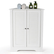 Armoire d'angle Coast - Porte à lamelles - Etagère réglable - MDF - 63 x 32 x 81,5 cm - Blanc