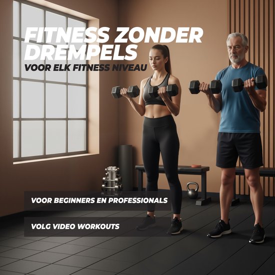 VirtuFit Hexa Dumbbell Pro - 22,5 kg - Haltère hexagonal - Musculation - À l'unité