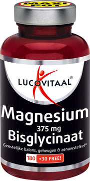 Lucovitaal Magnésium Bisglycinate 375mg - 210 Comprimés - Supplément nutritionnel - Magnésium - Energie, Système Nerveux & Fatigue