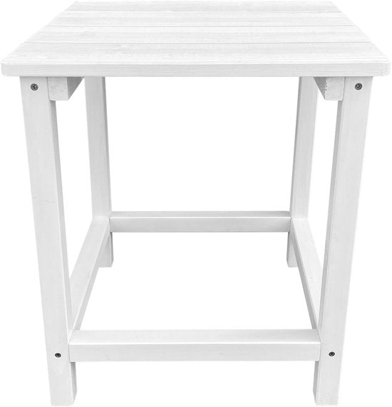Table d'appoint AXI Tess blanche – Petite table de jardin en bois – Carrée – 40,5 x 40,5 x 46 cm – Bois de pruche 100 % certifié FSC – Pour le jardin, la terrasse et le balcon