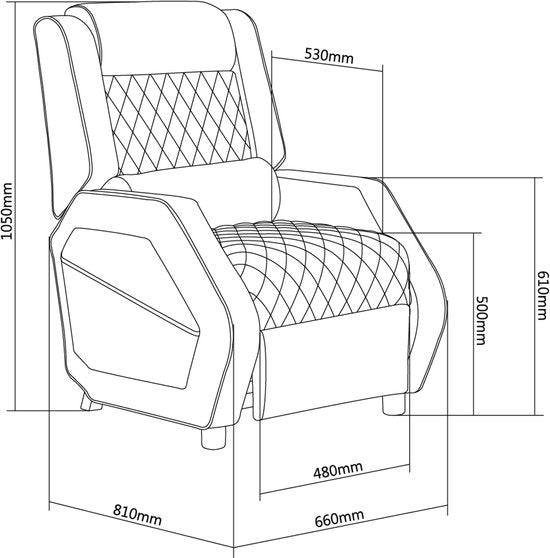 VDD - Fauteuil gaming - Fauteuil - Fauteuil gaming - Fauteuil gaming avec repose-pieds - Fauteuil gaming noir
