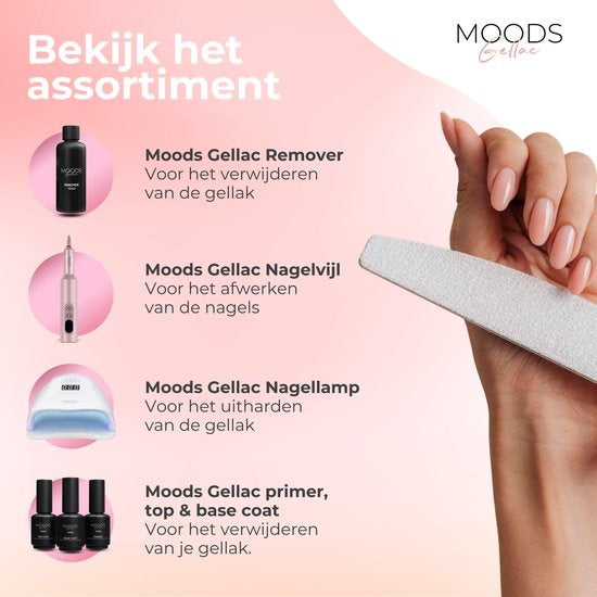 Moods Gellac Ensemble de 6 pièces - Vernis à ongles gel - Couleurs nude foncées - 8ML - Journée à Paris - Gellac - Ongles - Pack de démarrage de vernis gel - Couleurs caramel