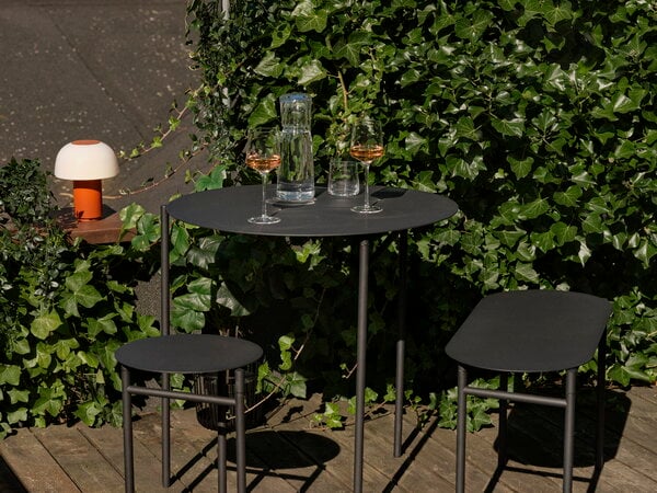 Table d'appoint Zone Denmark Disc – Pliable – Noire – Ø 70 x 72 cm
