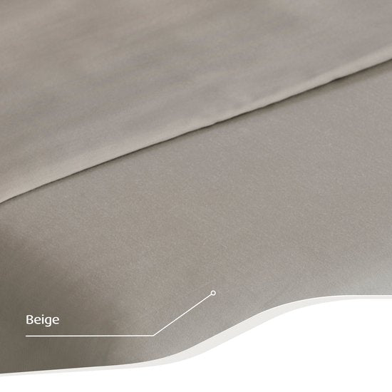 Housse de couette TEMPUR - 190 x 200 cm - Fibres de bambou - Résistante au repassage et au séchage - Confort soyeux et régulation naturelle de la température - Beige