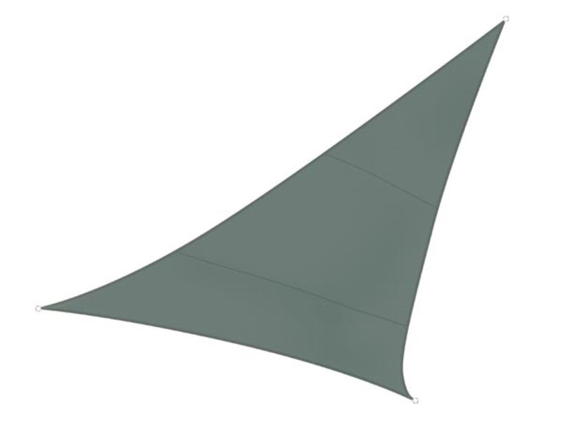 Perel Toile d'ombrage, hydrofuge, 5 x 5 x 5 m, 160 g/m², polyester, triangle, vert-gris