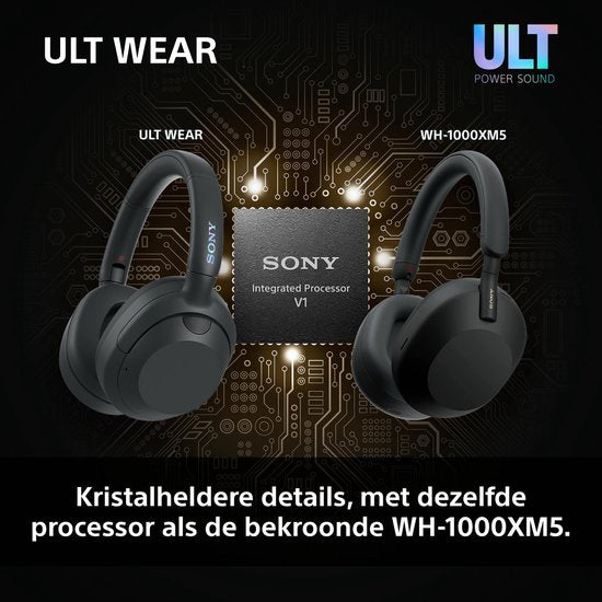 Sony ULT Wear - Casque sans fil à réduction de bruit avec technologie ULT Power Sound - Gris forêt