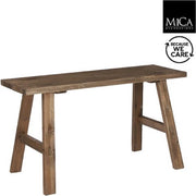 Mica Decorations Banc en bois audacieux - L80 x L37 x H44 cm - Bois recyclé - Marron
