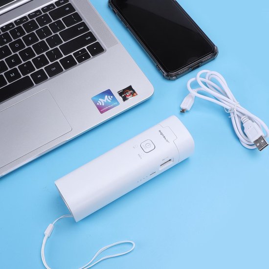 Aigostar Ivory - Lampe de bureau LED - Intensité réglable - Chargeur USB - 3 niveaux de luminosité - Pliable - Avec support pour téléphone - Blanc