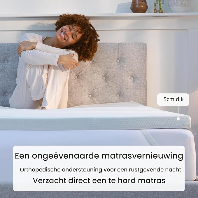 Surmatelas en mousse à mémoire de forme Panda – Hydro Foam – Housse en bambou – Antidérapant