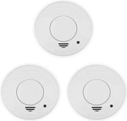 Smartwares FSM-12503 - Détecteurs de fumée, lot de 3, 85 dB - Batterie et capteur d'une durée de vie de 10 ans - Label Q - Détecteur d'incendie