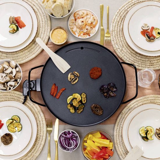 Tristar Griddle - BP-2787 - 2000W - Gourmet, Cirkle grill Ø40cm - 4 personnes - Sans PFAS