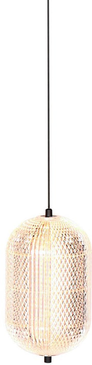 Suspension Geripu Ø 15 cm, couleur ambre - hauteur réglable - plastique et métal - Mexlite