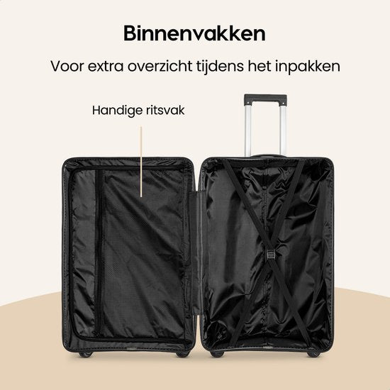 SKYCASES Urban Adventurer - Valise de voyage moyenne - Verrouillage par numéro - 44x27x66cm - 78L - Valise de voyage avec verrouillage de valise - Roues pivotantes - Anthracite V2